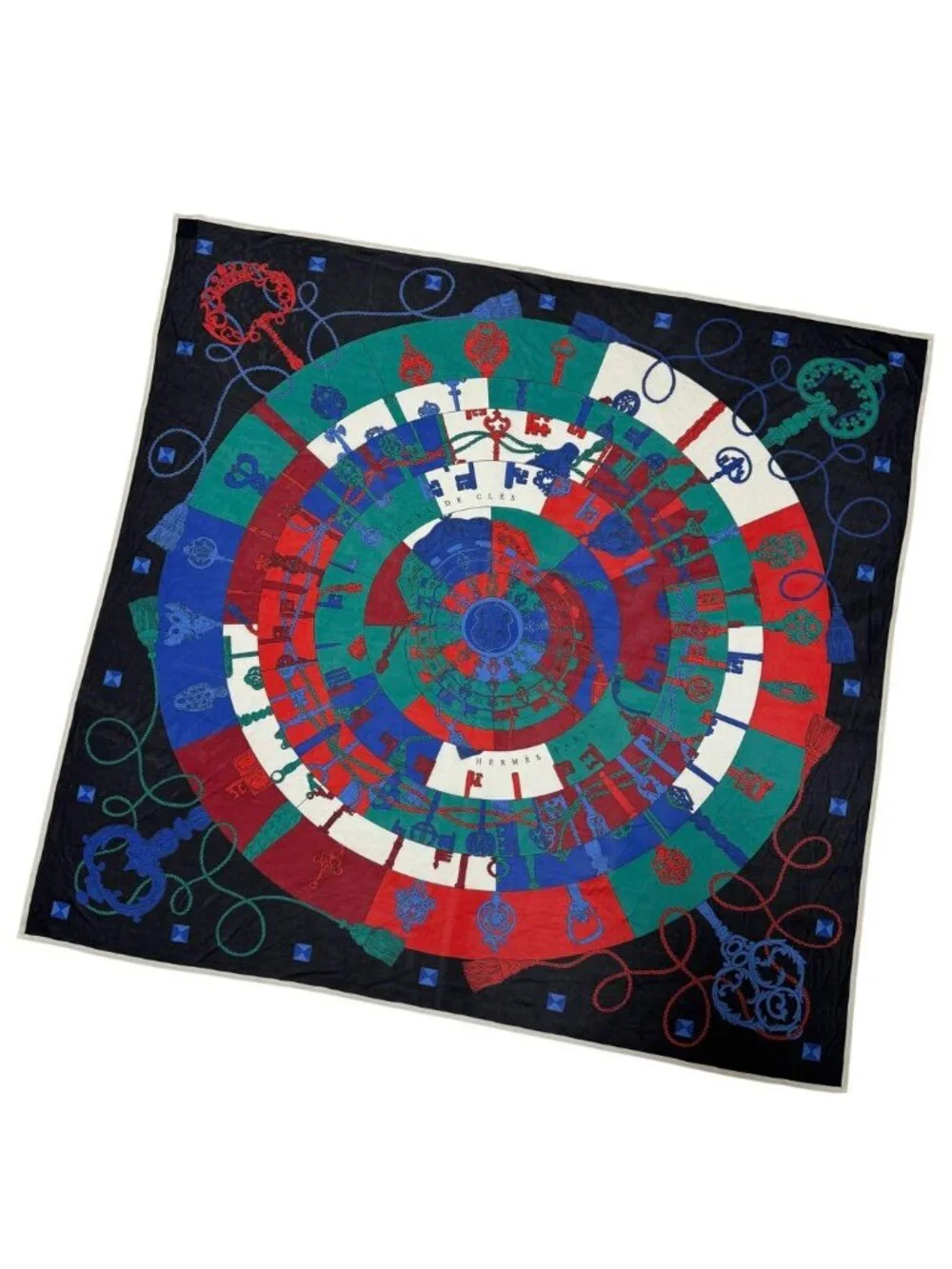 Hermes Carre 90 Tours de Cles Spiral to the Key Scarf